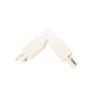 Conector L Electrificado Carril Trifásico Variable Blanco