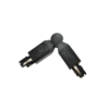Conector L Electrificado Carril Trifásico Variable Negro