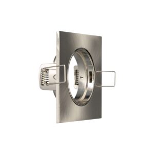 Aro cuadrado orientable PRIME para bombilla LED GU10 niquel