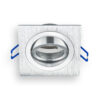 Aro cuadrado orientable PRIME para bombilla LED GU10 plateado