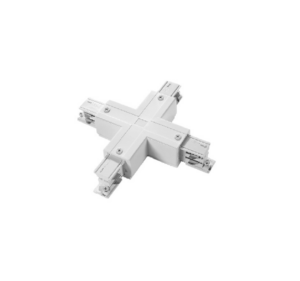 Conector X Electrificado Carril Trifásico Blanco