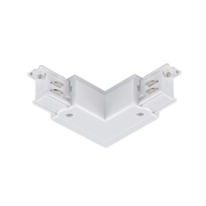 Conector L Electrificado Carril Trifásico Blanco