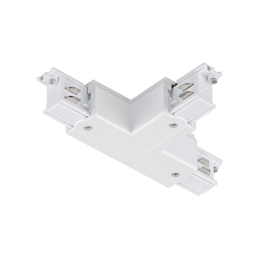 Conector T Electrificado Carril Trifásico Blanco