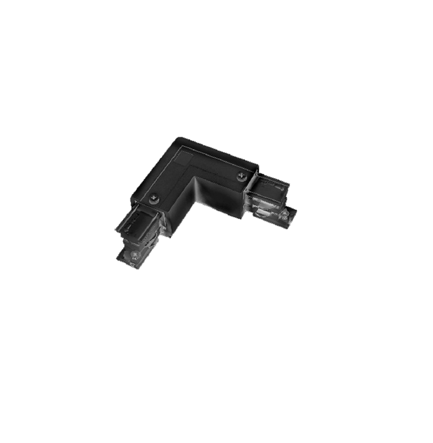 Conector L Electrificado Carril Trifásico Negro