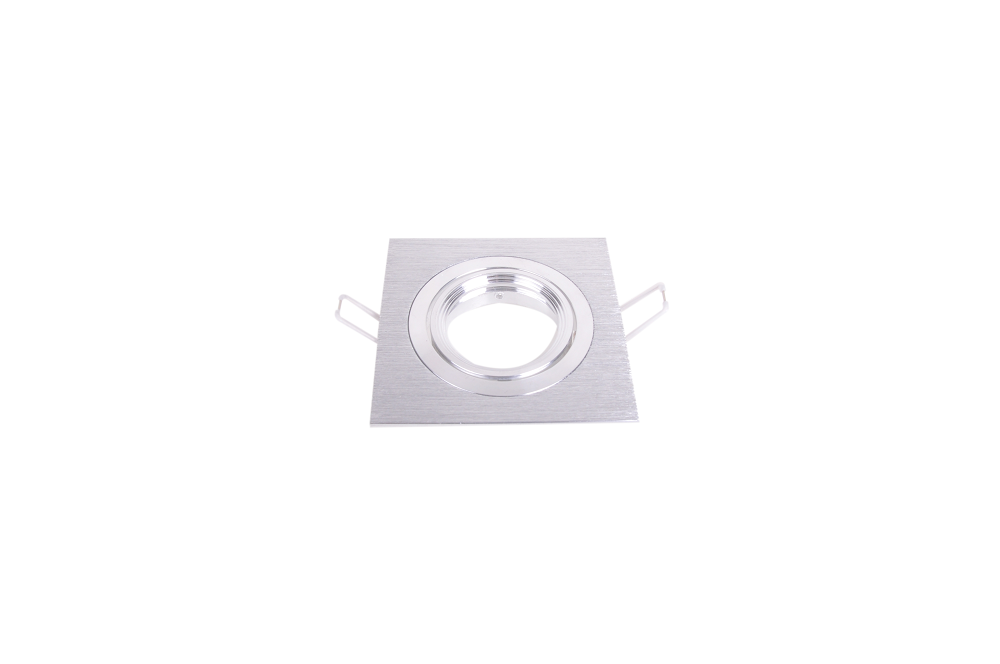 Portalámparas Dicróicas Empotrable 70x70 Plata