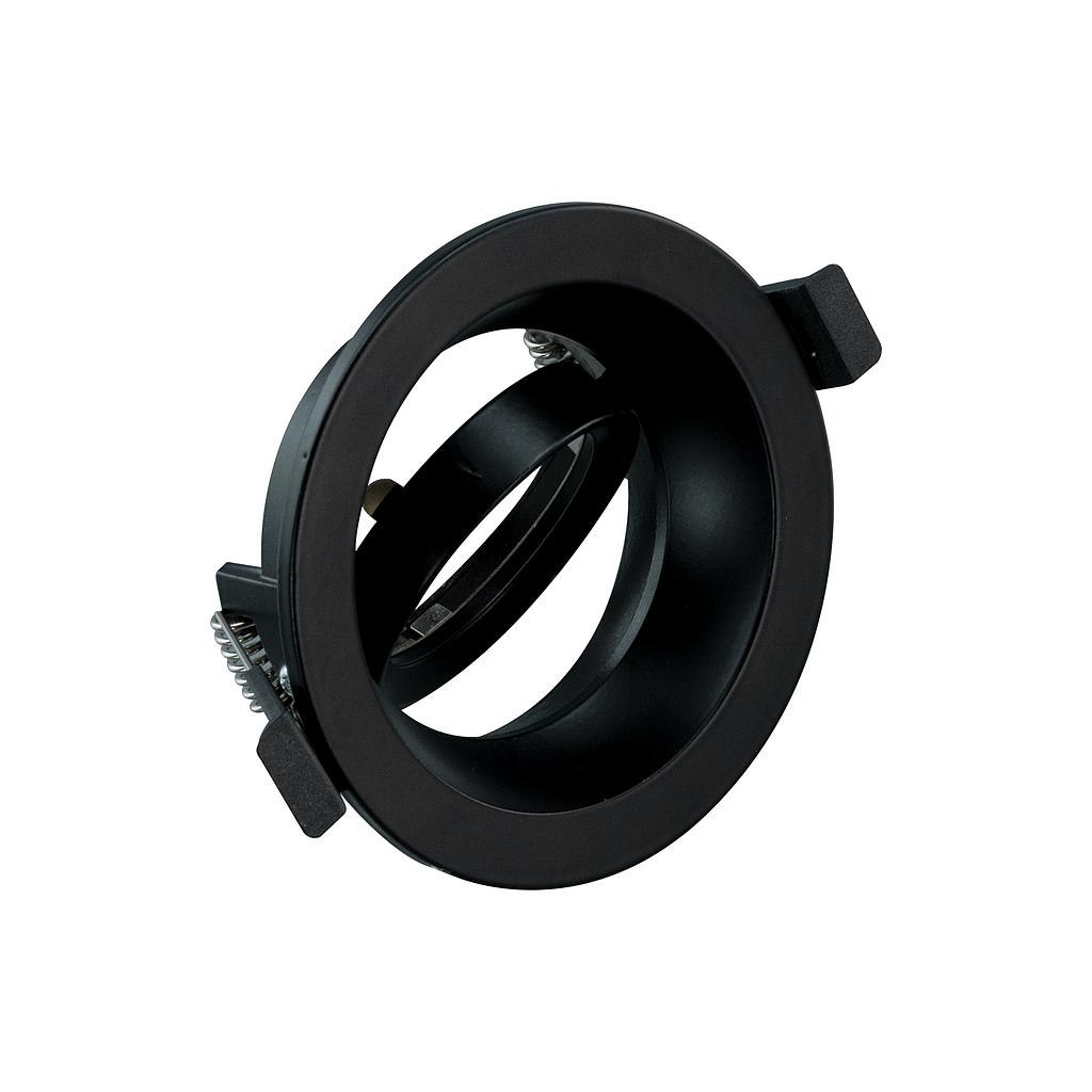 Aro orientable redondo para GU10 o modulo fuente LED blanco