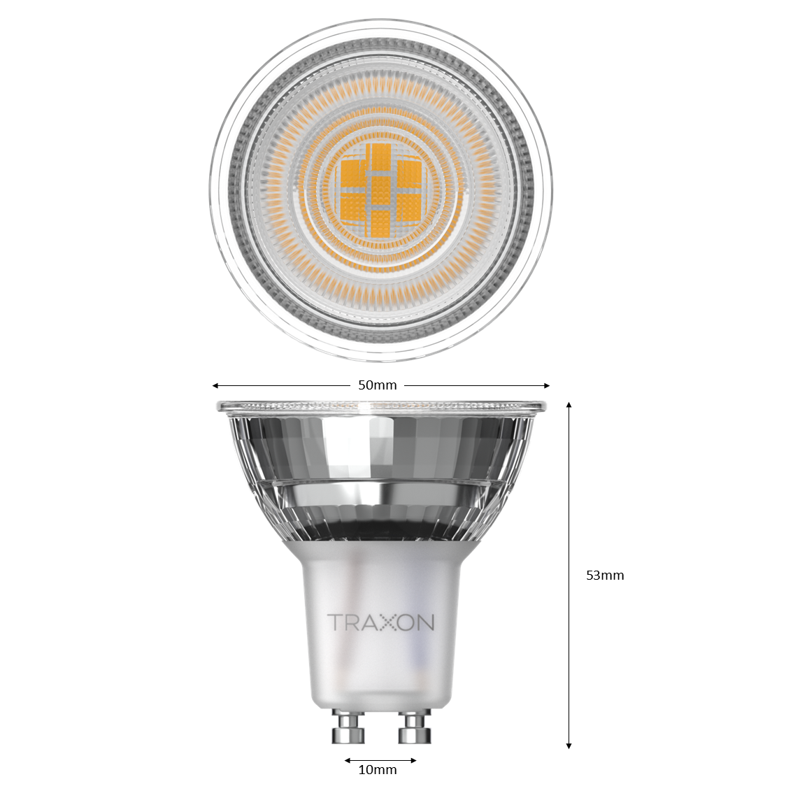 TRAXON LUXPOINT® LED Bombilla GU10 Cristal Dimable 6W 36°_guli (1)