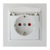 Enchufe Tipo Schuko Con Tapa Ep Blanco