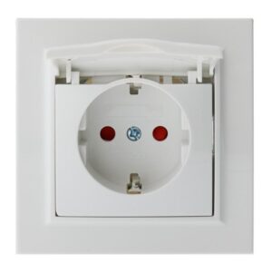 Enchufe Tipo Schuko Con Tapa Ep Blanco