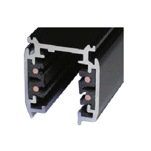 Carril Electrificado 1 Metro Trifásico Negro