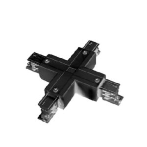 Conector X Electrificado Carril Trifásico Negro