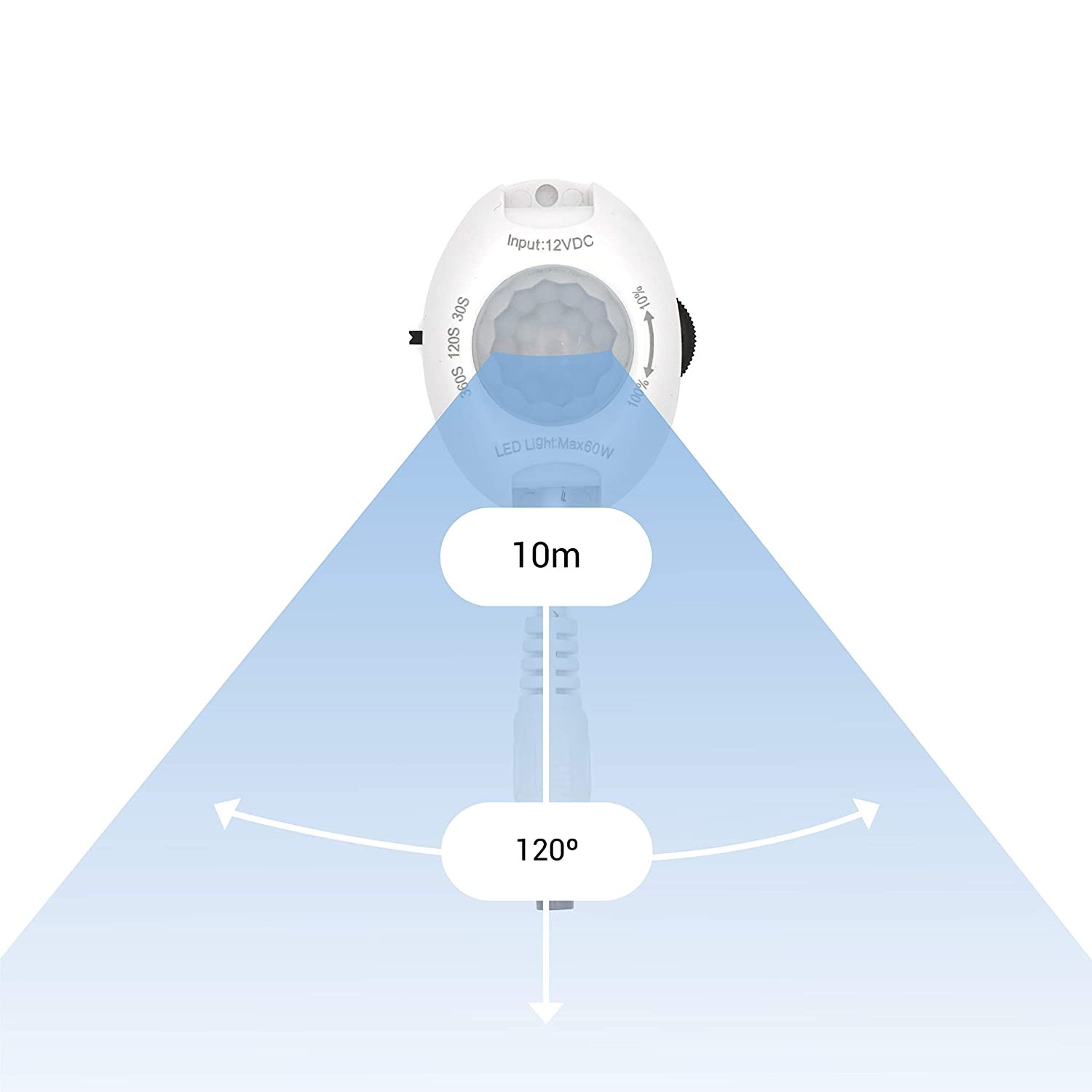 Detector de Movimiento con sensor automatrica de infrarrojos