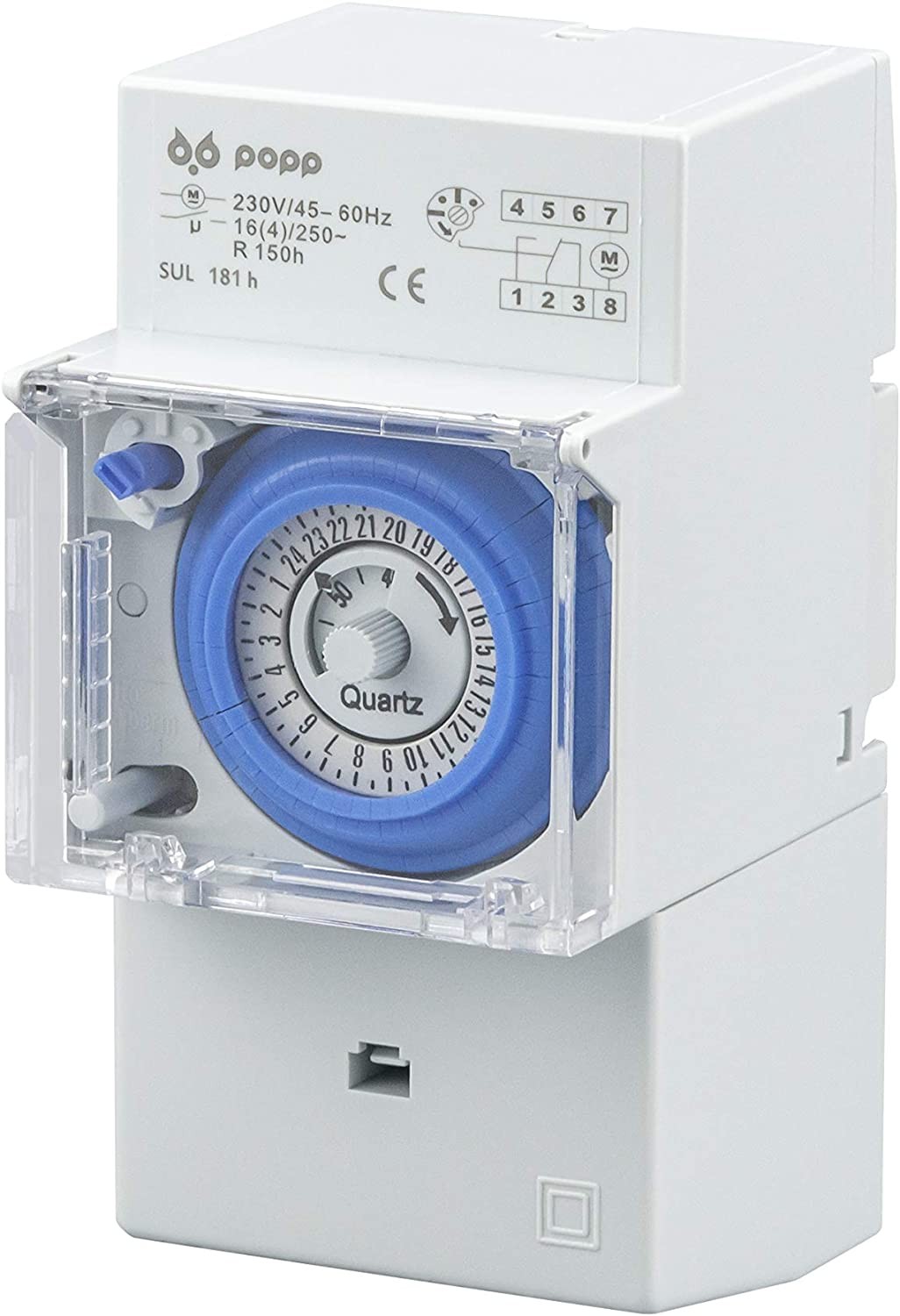Electric temporizador reloj analogico SUL-181H 230 V 45 – 60 Hz 24 horas 35 mm DIN Rail Electric temporizador reloj analogico SUL-181H 230 V 45 – 60 Hz 24 horas 35 mm DIN Rail