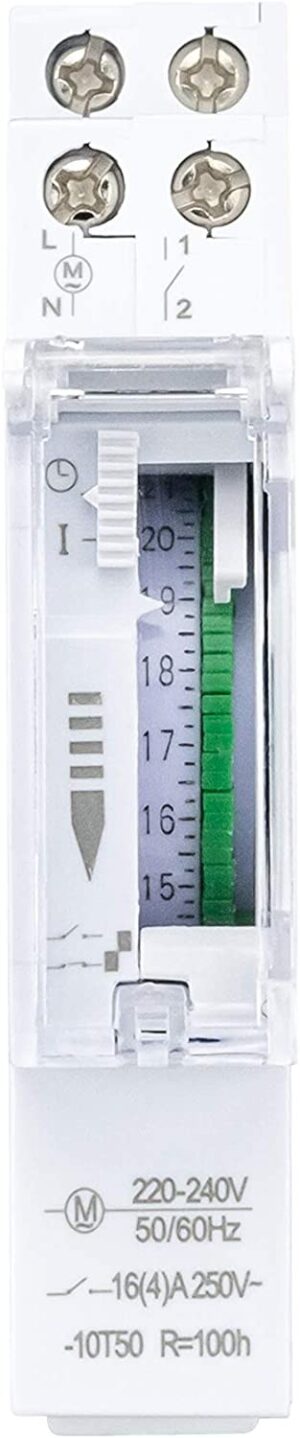 Electric temporizador reloj analogico SUL-181H 230 V 45 – 60 Hz 24 horas 35 mm DIN Rail