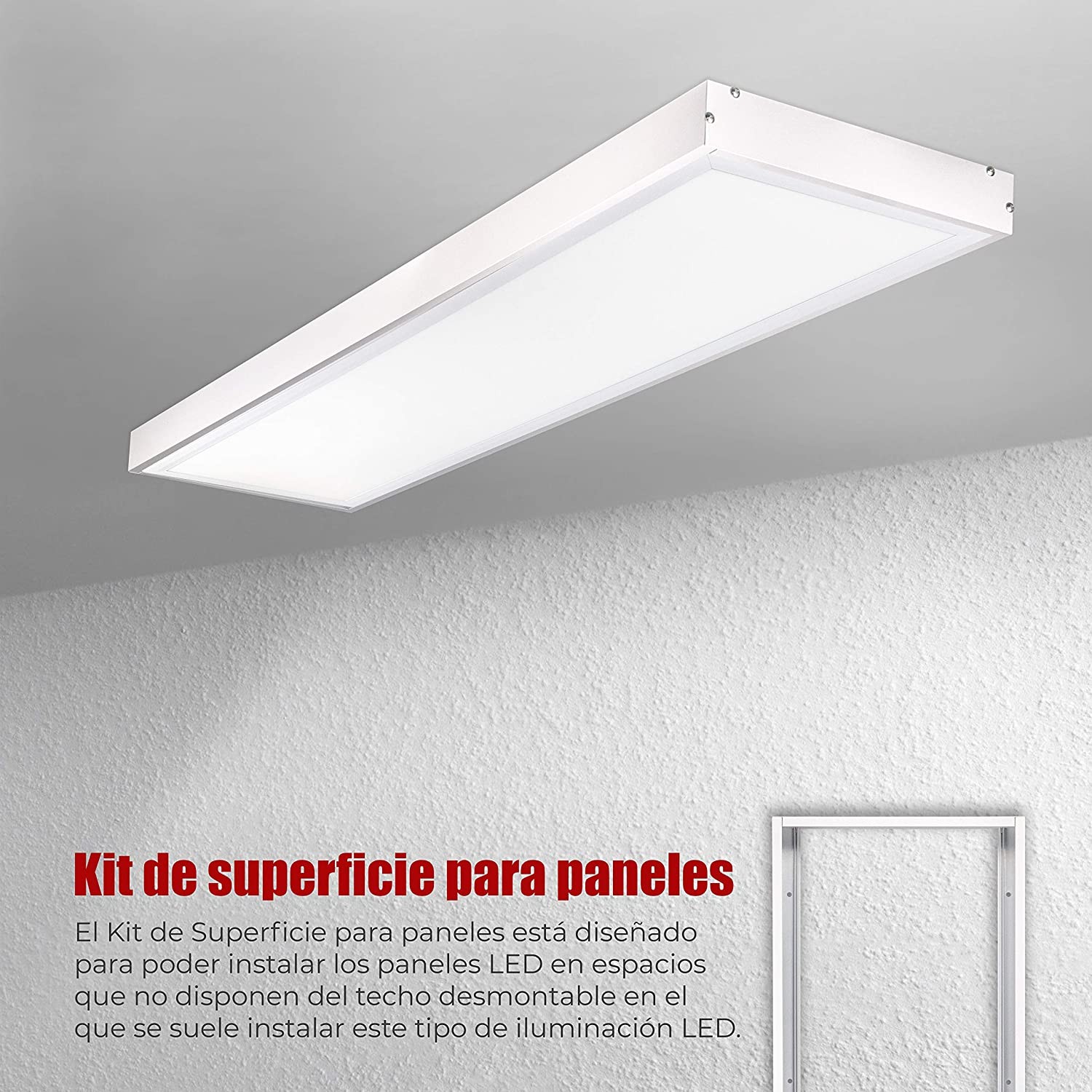 Kit Marco Superficie Panel LED 60x30, 60x60, 120x30 y 120x60