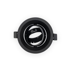 Portalámparas GU10 Empotrable Orientable Ø90 Negro