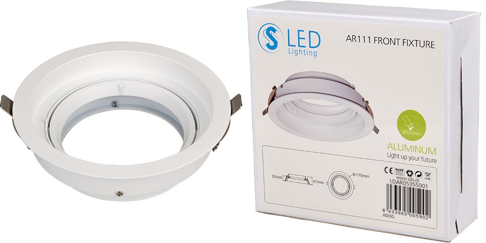 Porta Lámparas Empotrable AR111 Ø155
