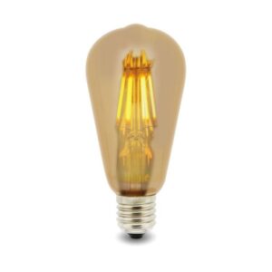 Bombilla Led Filamento E27 St64 6W ámbar