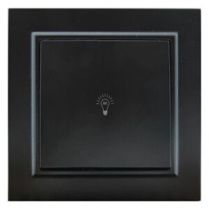 Interruptor Simple Pulsador Negro 84*84*40 BP28B