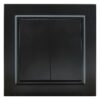 Interruptor Doble Negro 84*84*40 BP02B