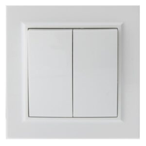 Interruptor Doble Blanco 84*84*40 BP02W
