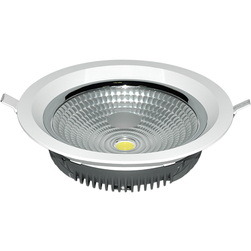 Downlight Led 30W Ø200 Cyrano 2 IP44 Transparente Aluminio