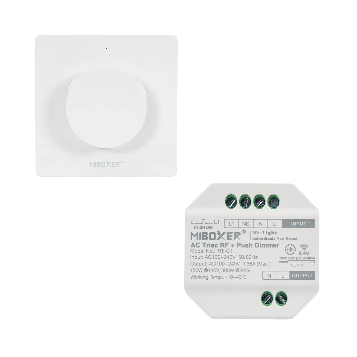 Regulador LED TRIAC + Mando RF Monocolor MiBoxer